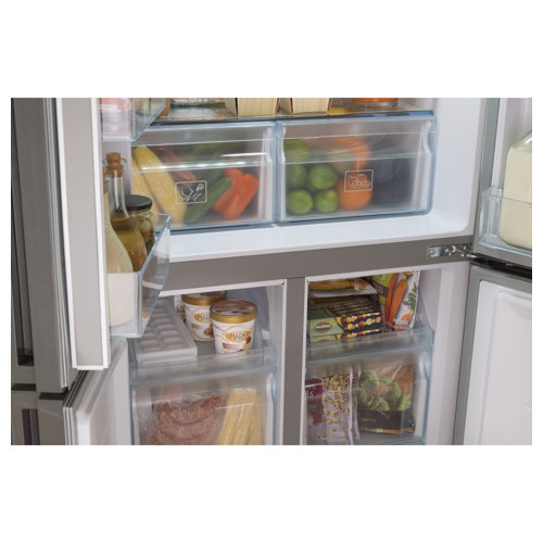 Haier 33" 16.4 Cubic Feet Energy Star SmudgeResistant Builtin Bottom Freezer Refrigerator